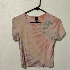 Tie-dye top, fitted, crop top